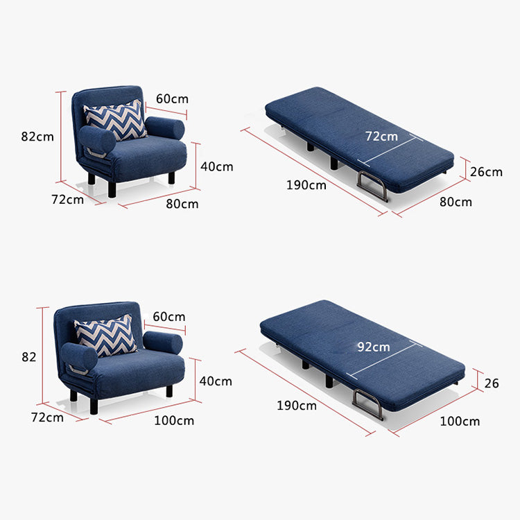 Modern Cotton-Linen Sofa Bed in Multi-Color - Perfect Futon Design for Small Living Room fsq-1417