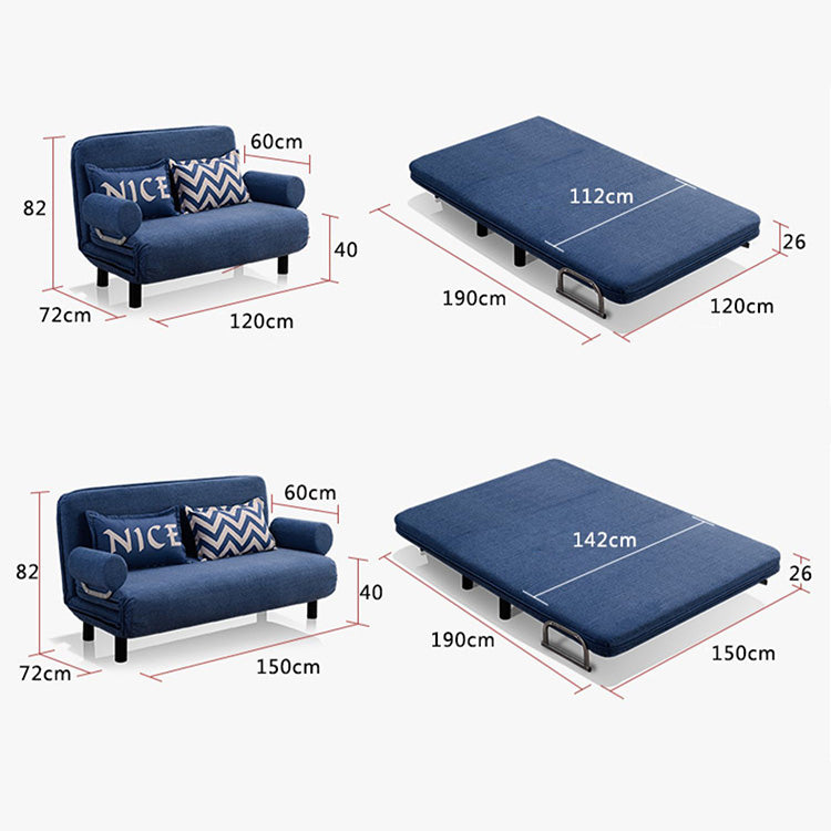 Modern Cotton-Linen Sofa Bed in Multi-Color - Perfect Futon Design for Small Living Room fsq-1417