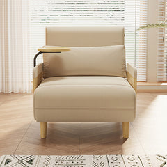 Modern Sofa Bed with Laminated Wood Frame & Cotton-Linen Upholstery - Japandi Futon for All Your Room fsq-1420