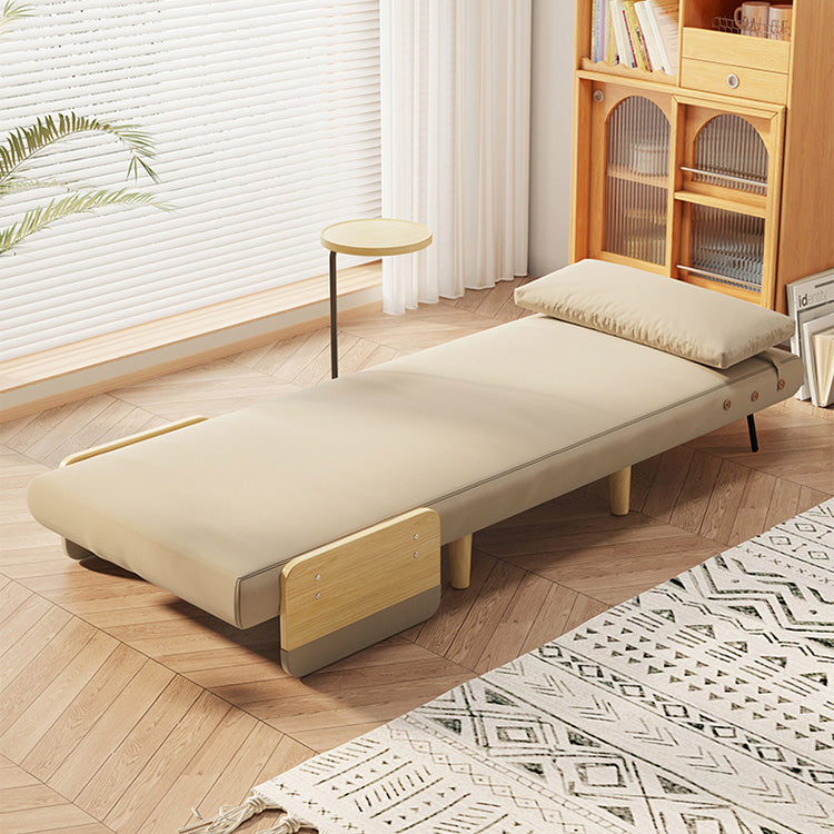 Modern Sofa Bed with Laminated Wood Frame & Cotton-Linen Upholstery - Japandi Futon for All Your Room fsq-1420