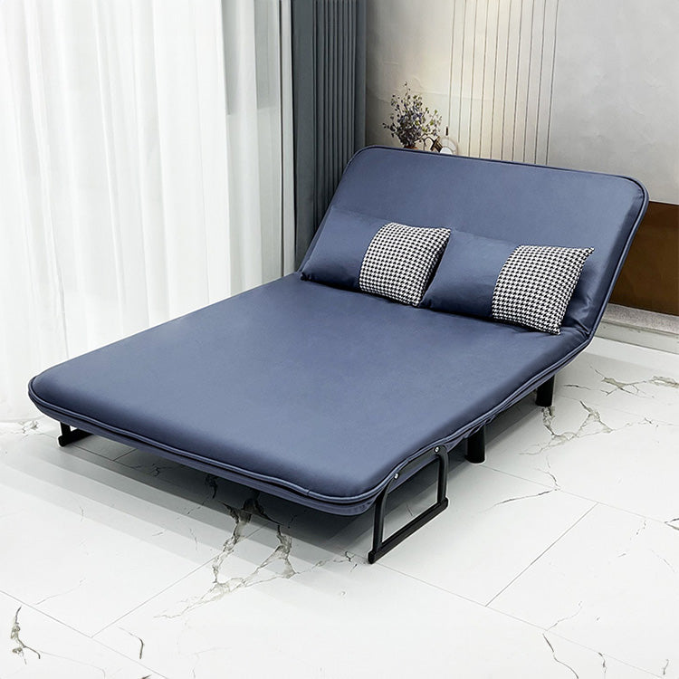 Modern Leathaire Sofa Bed with Steel Frame - Multi-Functional Futon for Small Living Room fsq-1422