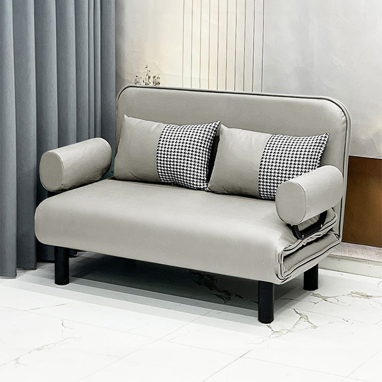 Modern Leathaire Sofa Bed with Steel Frame - Multi-Functional Futon for Small Living Room fsq-1422