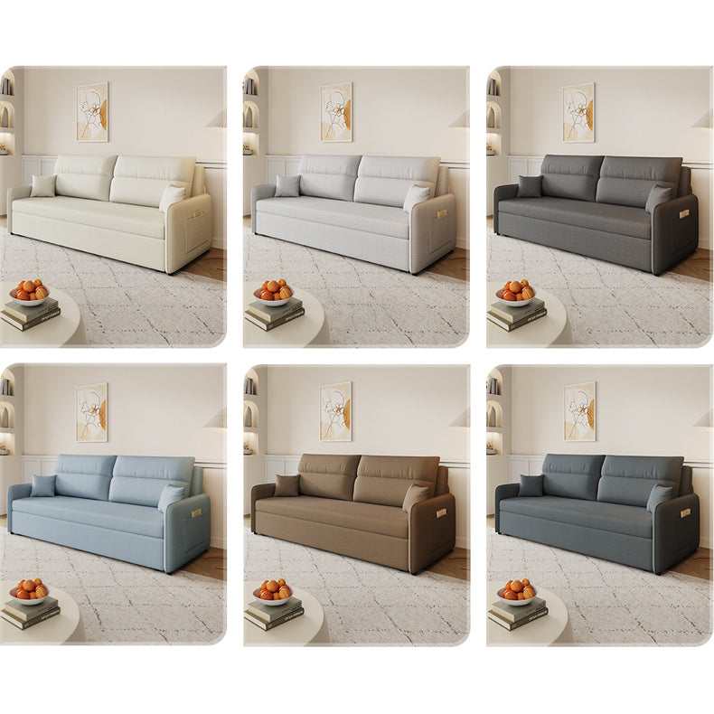 Stylish Multi-Color Sofa in Khaki, Light Gray, Dark Blue, and Brown with Wood Frame and Cotton-Linen Fabric fsx-1003