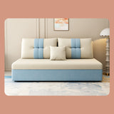 Stylish Cotton-Linen Sofa Set in Vibrant Orange, Beige, Light Blue, Dark Green, Gray, and Yellow - Premium Brown Finish fsx-1006
