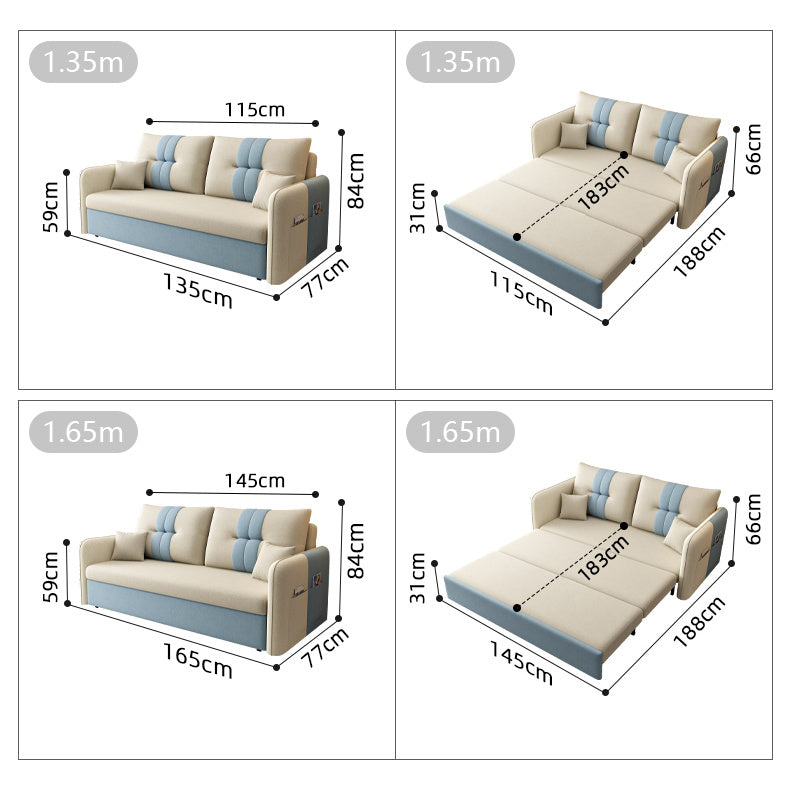 Stylish Cotton-Linen Sofa in Vibrant Orange Beige with Light Blue, Dark Green, Gray, Yellow, and Brown Accents fsx-1007