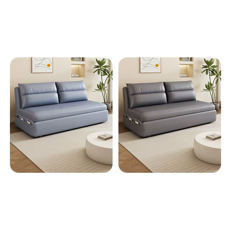 Luxurious Dark Leathaire Sofa - Elegant White, Champagne, Blue, and Light Gray Options! fsx-1009