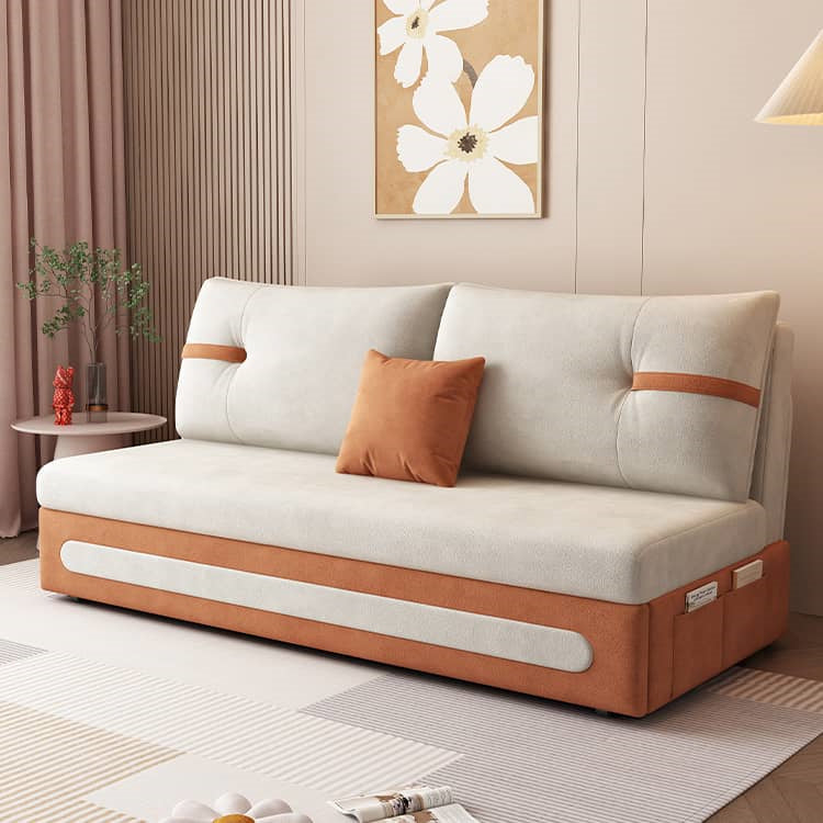 Versatile Multi-Color Suede Fabric Sofa: Stylish Orange, Beige, Light Brown, Pink, Green, Blue & Dark Gray Options fsx-1016