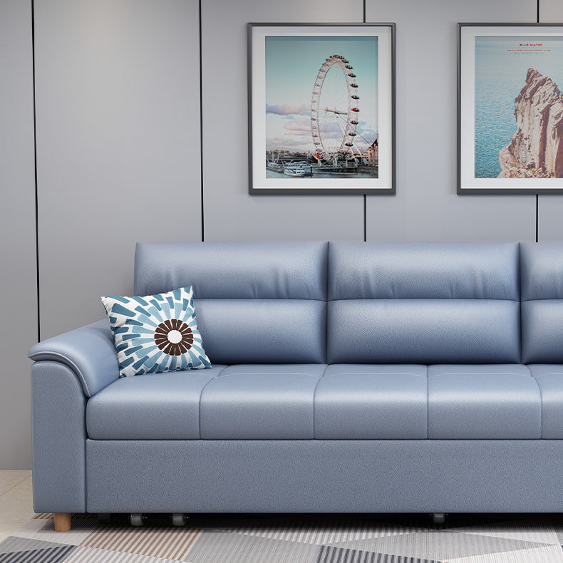 Stylish Leathaire Sofa in Light Blue, Gray, Pink, Dark Green, and White – Ultimate Comfort and Elegance fsx-1017