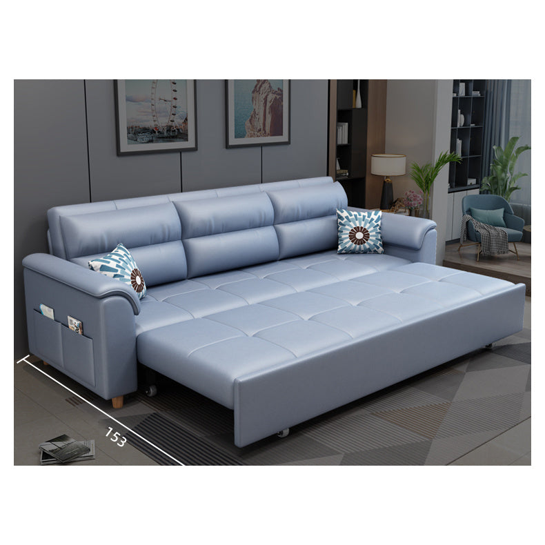 Stylish Leathaire Sofa in Light Blue, Gray, Pink, Dark Green, and White – Ultimate Comfort and Elegance fsx-1017