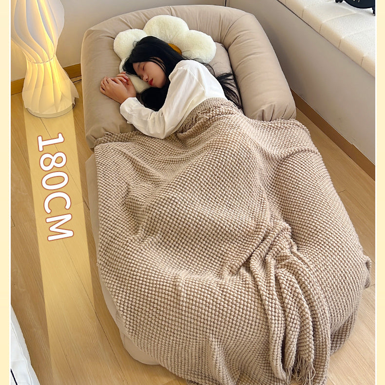 Cozy Light Brown Lazy Sofa with adjustable Back & Soft Foam Filling - Perfect for All Your Rooms fsx-996