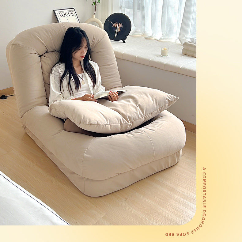 Cozy Light Brown Lazy Sofa with adjustable Back & Soft Foam Filling - Perfect for All Your Rooms fsx-996