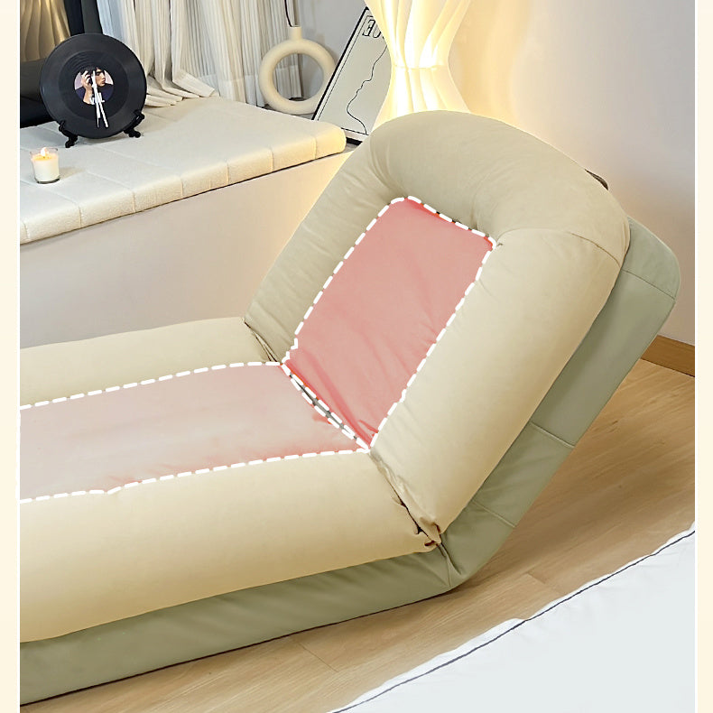 Cozy Light Brown Lazy Sofa with adjustable Back & Soft Foam Filling - Perfect for All Your Rooms fsx-996