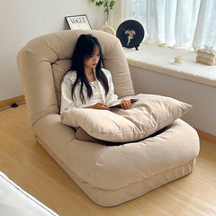 Cozy Light Brown Lazy Sofa with adjustable Back & Soft Foam Filling - Perfect for All Your Rooms fsx-996