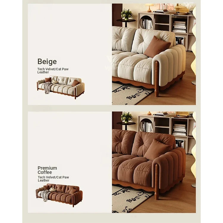 Comfortable Eighth Generation Design Sofa with Ash Wood Frame – No-Wash Convenience & Modern Style fvp-4598