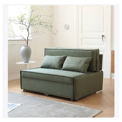 Elegant Green Faux Leather Sofa with Solid Wood Frame fwlp-936