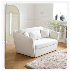 Modern Pull-Out Sofa Bed in Beige Loveseat Sofa Convertible Sleeper Sofa fwlp-941