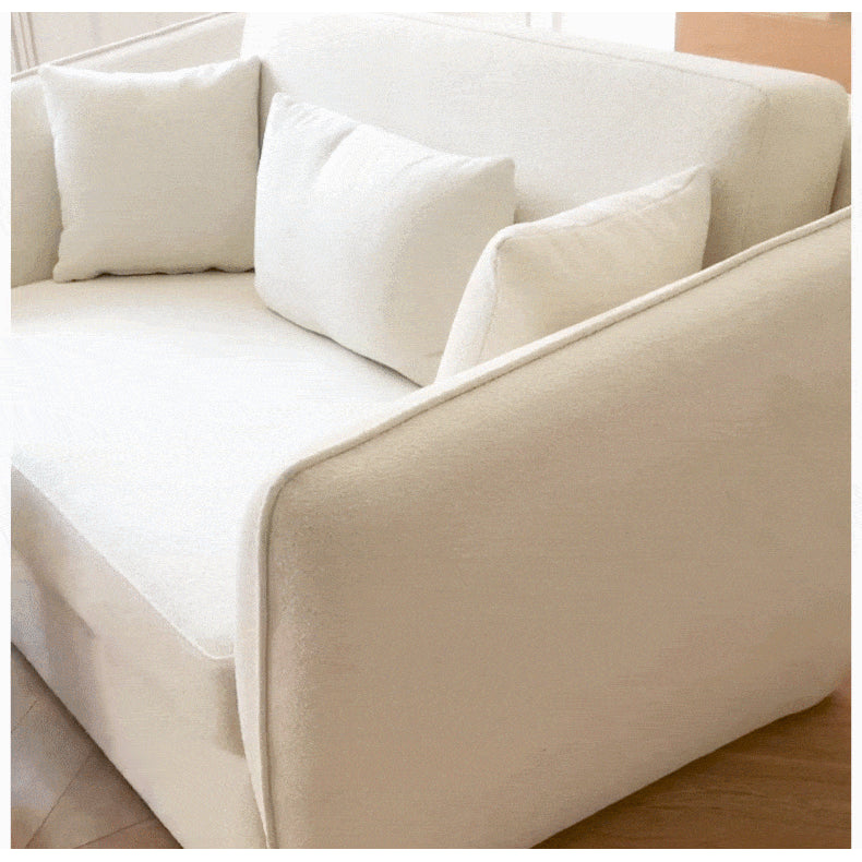 Modern Pull-Out Sofa Bed in Beige Loveseat Sofa Convertible Sleeper Sofa fwlp-941