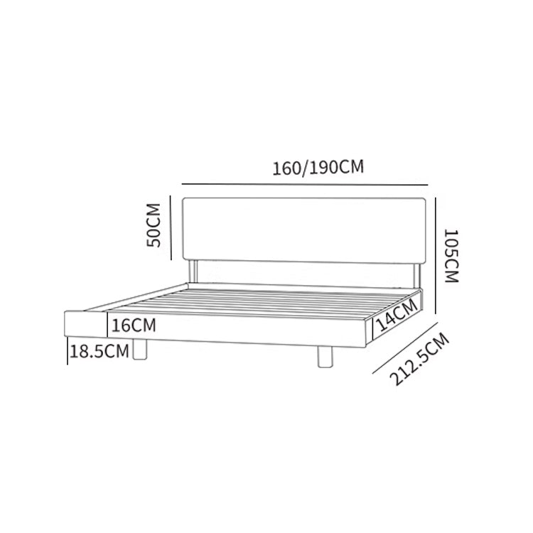 Modern Cal King Beech Wood Bed Frame - Stylish & Durable Queen Size Design for Your Bedroom fxgmz-586