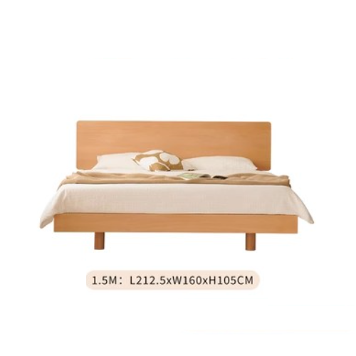 Modern Cal King Beech Wood Bed Frame - Stylish & Durable Queen Size Design for Your Bedroom fxgmz-586