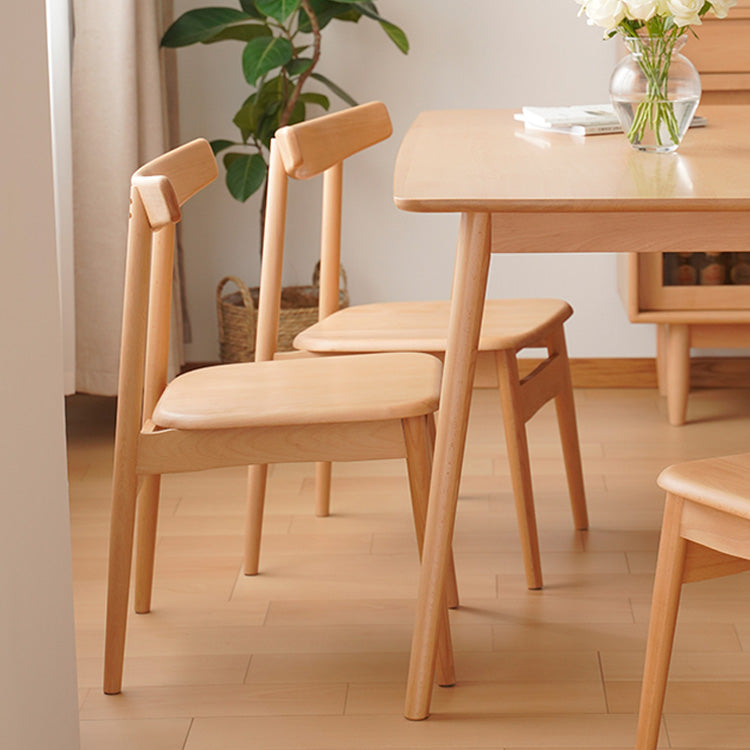 Beech Wood Dining Chair in Natural Wood Color - Perfect for Diningroom fxgmz-593