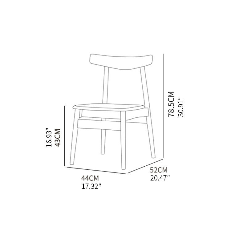 Beech Wood Dining Chair in Natural Wood Color - Perfect for Diningroom fxgmz-593