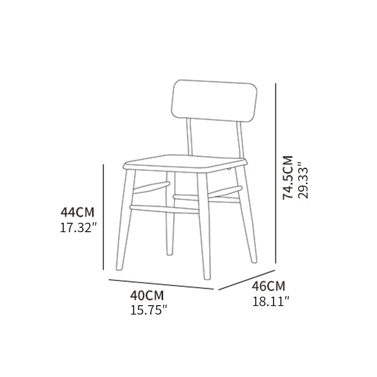 15.7‘’ Sleek Beech Wood Dining Chair in Natural Wood Color – Modern and Durable Seating fxgmz-595