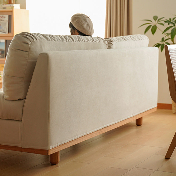 Luxurious Off White Sofa with Beech Wood Frame and Goose Down Silicon Fill in Techno Fabric fxgmz-603