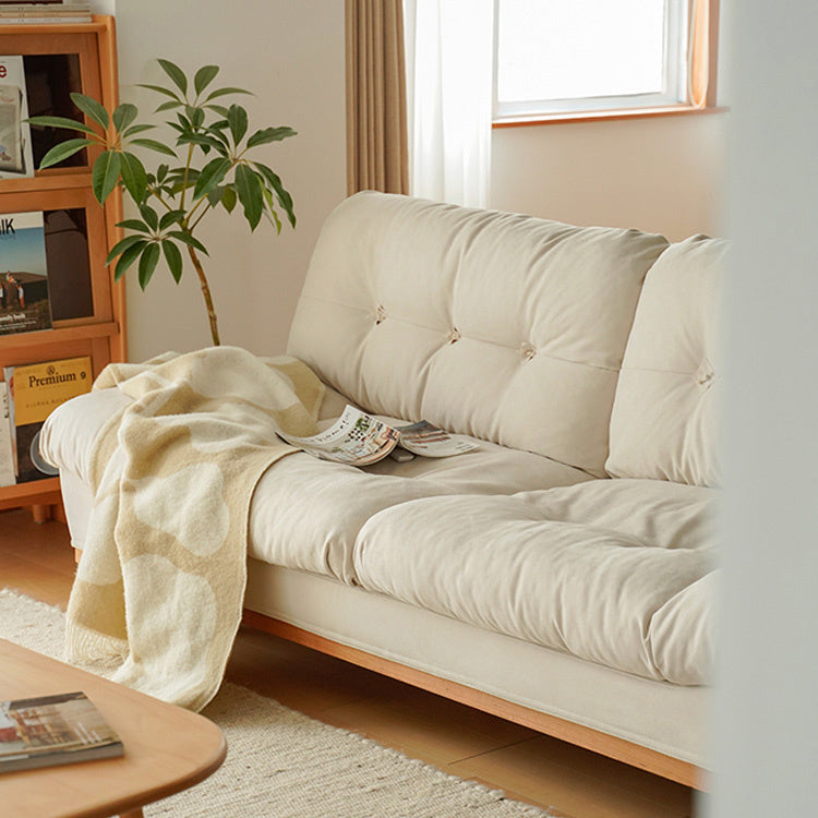 Luxurious Off White Sofa with Beech Wood Frame and Goose Down Silicon Fill in Techno Fabric fxgmz-603