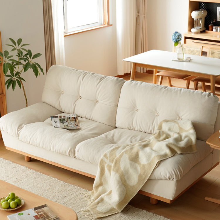 Luxurious Off White Sofa with Beech Wood Frame and Goose Down Silicon Fill in Techno Fabric fxgmz-603