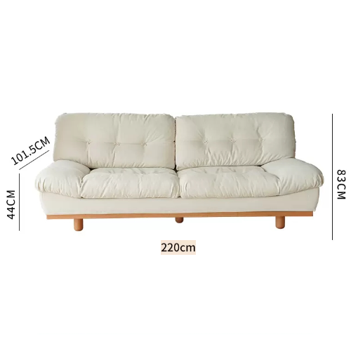 Luxurious Off White Sofa with Beech Wood Frame and Goose Down Silicon Fill in Techno Fabric fxgmz-603