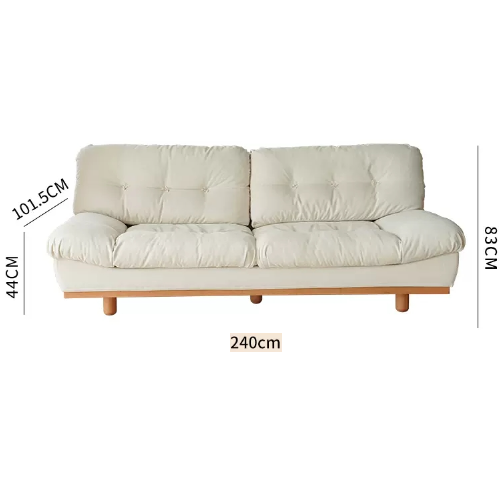 Luxurious Off White Sofa with Beech Wood Frame and Goose Down Silicon Fill in Techno Fabric fxgmz-603