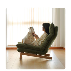 Stylish Green Corduroy Chair with Beech Wood Frame and Silicon Padding fxgmz-607