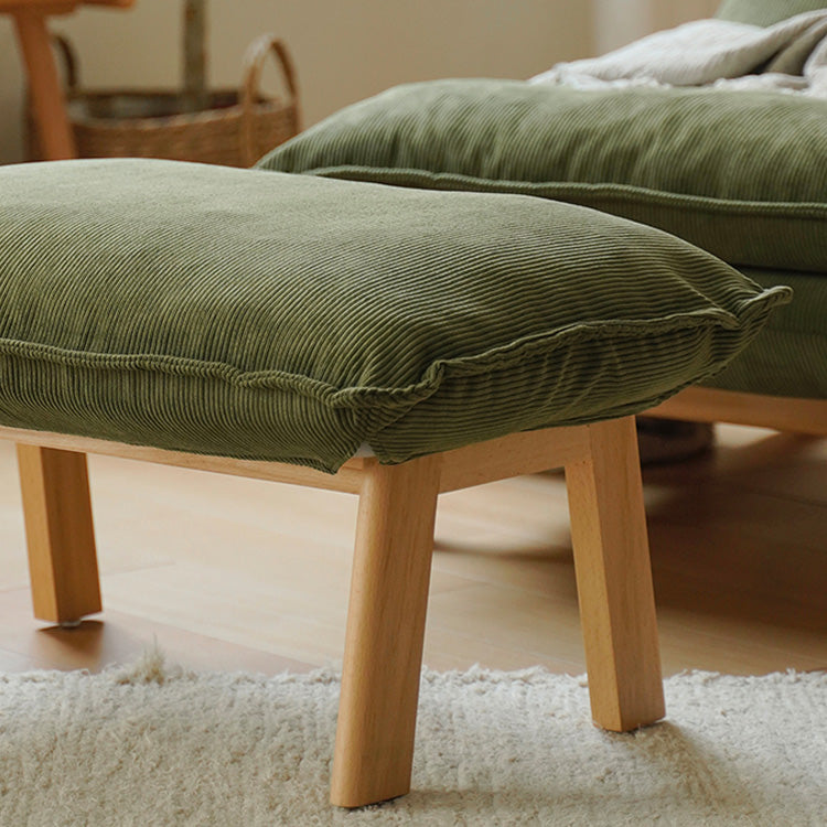 Stylish Green Corduroy Chair with Beech Wood Frame and Silicon Padding fxgmz-607