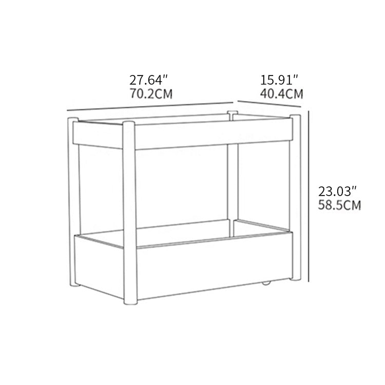 Stylish Multi-Layer Beech Wood Storage Rack with Metal Frame – Durable and Elegant Shelving Solution fxgmz-616