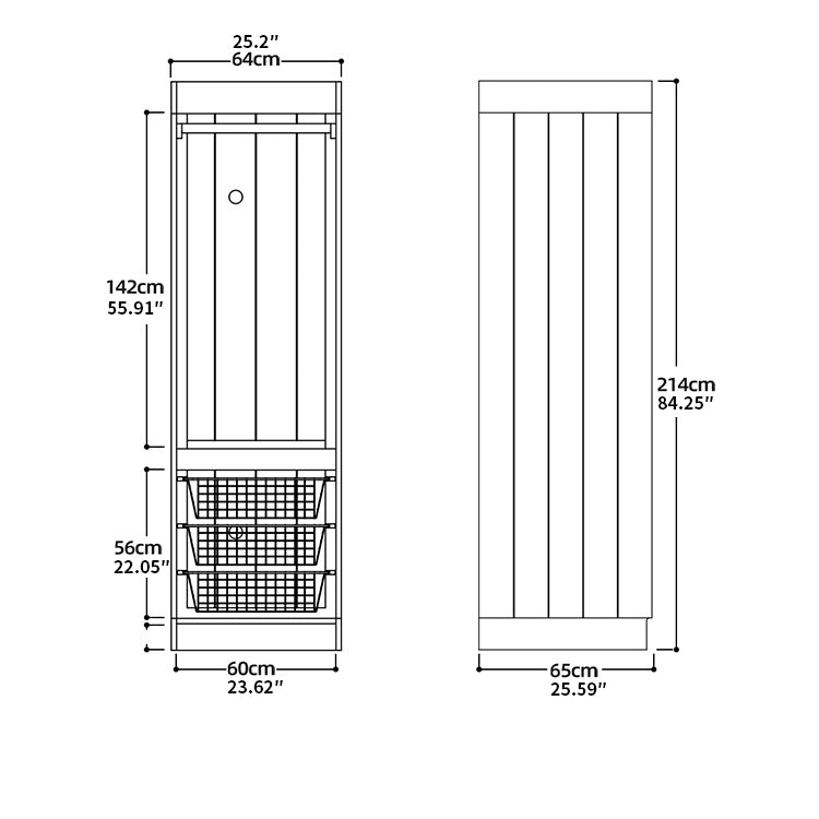 Elegant Natural Cherry and Beech Wood Wardrobe – Exquisite Wooden Home Furniture fxgmz-621