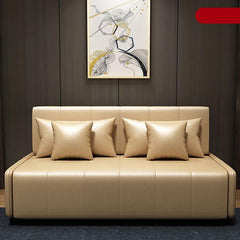 Stylish Multi-Function Sofa Bed - Yellow, Black, Gray, Brown Wood - Comfortable PU Leather fxgz-275