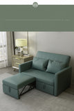 Stylish Techno Fabric Sofa Bed - Off White, Gray, Green, Blue with Dark Wood Finish fxgz-277