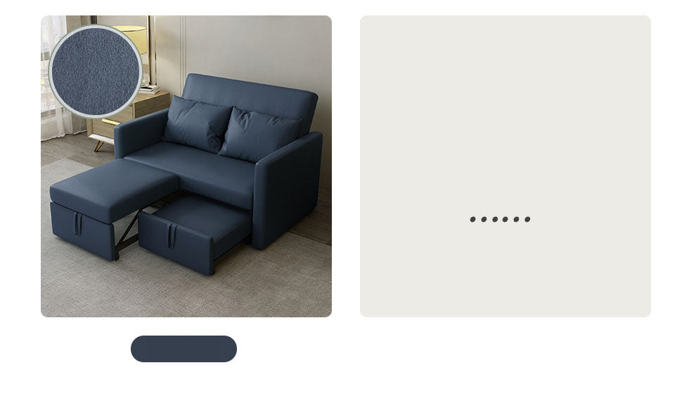 Stylish Techno Fabric Sofa Bed - Off White, Gray, Green, Blue with Dark Wood Finish fxgz-277