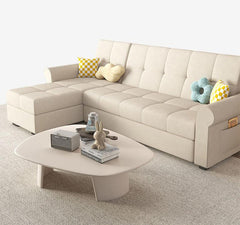 Convertible Sofa Bed in Multi-Color Pull-Out Sofa Foam Filling with Wooden Frame for LIvingroom fxgz-294