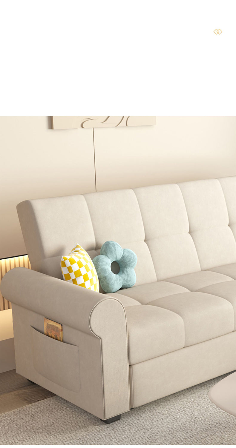 Convertible Sofa Bed in Multi-Color Pull-Out Sofa Foam Filling with Wooden Frame for LIvingroom fxgz-294