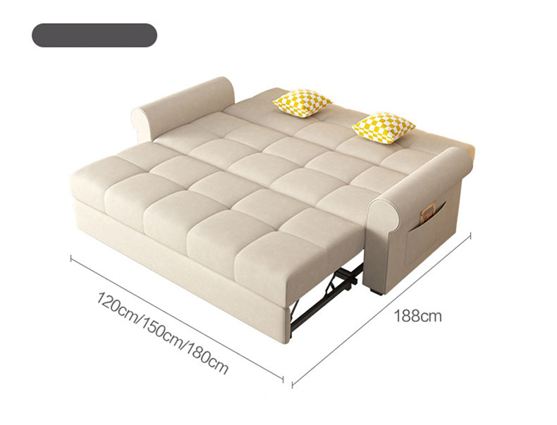 Convertible Sofa Bed in Multi-Color Pull-Out Sofa Foam Filling with Wooden Frame for LIvingroom fxgz-294