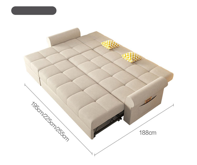 Convertible Sofa Bed in Multi-Color Pull-Out Sofa Foam Filling with Wooden Frame for LIvingroom fxgz-294