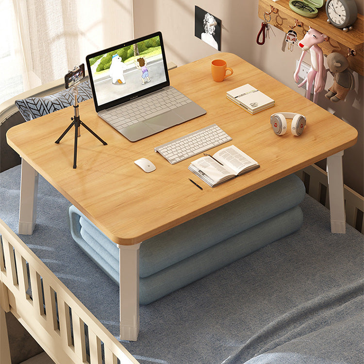 Modern Multi-Layer Board Table - White, Natural Wood, Yellow, and Black Finish fxjc-511