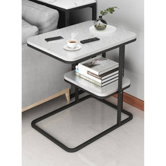 Stylish Modern End Table in Black, White, and Gray – Perfect for Any Living Room Decor fxjc-913