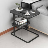 Stylish Modern End Table in Black, White, and Gray – Perfect for Any Living Room Decor fxjc-913