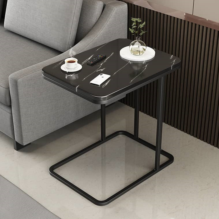 Stylish Modern End Table in Black, White, and Gray – Perfect for Any Living Room Decor fxjc-913
