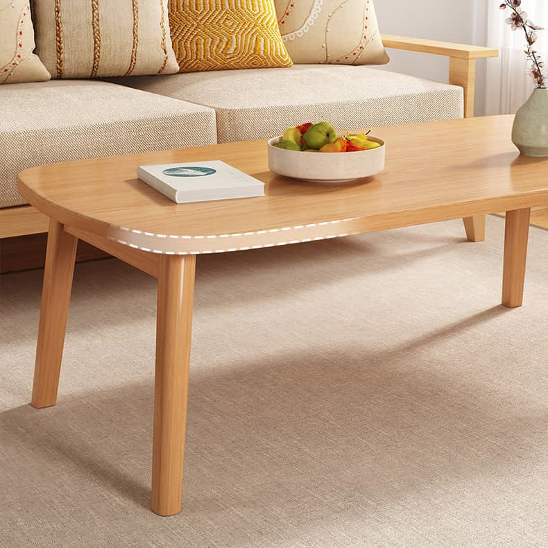 Rectangular Solid Wood Coffee Table with Foldable Legs - Modern and Durable Design For All Your Rooms fxjc-914