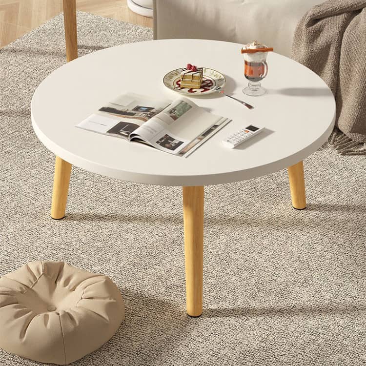 Round Solid Wood Coffee Table – Perfect Accents for Any Room Easily Assemble fxjc-917