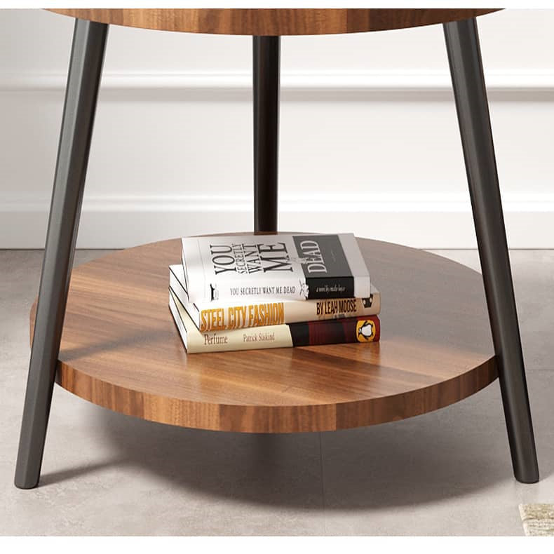 Chic Modern Wood Coffee Table round with storage: Elegan Multi-Tone for Contemporary Living fxjc-923