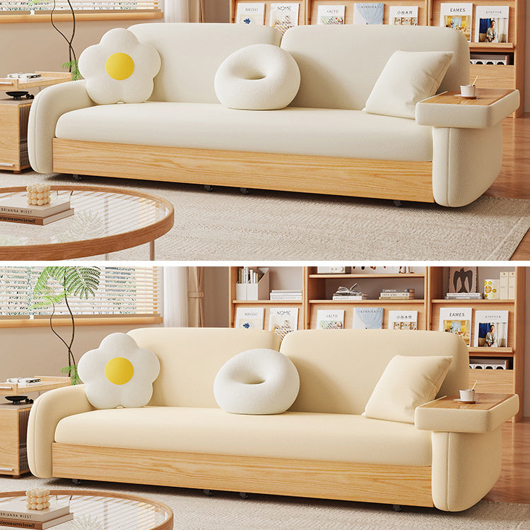 Stylish Sofa with Natural Beige and Brown Tones Featuring Oak Wood Frame & Coir Padding fxl-965